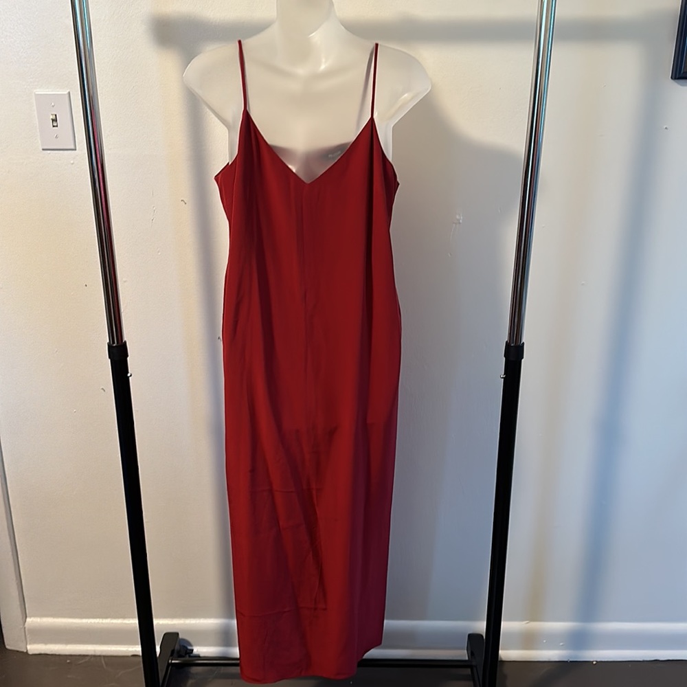 Madewell Silk Side Slit Dress 10T Brand New